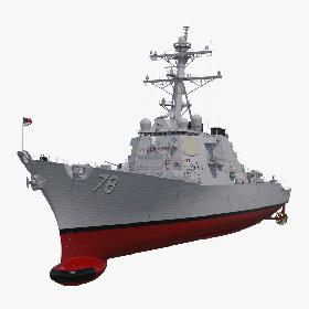 Arleigh Burke Destroyer Porter DDG-78 3D model